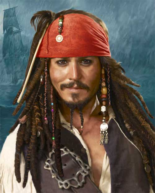 Johnny Depp as Captain Jack Sparrow Pirate